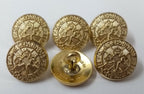 Vintage Irish Guards Shamrock Insignia Open Back Button 16mm ASBT138