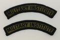 US Institute Black on Olive Shoulder Sleeve Insignia x2