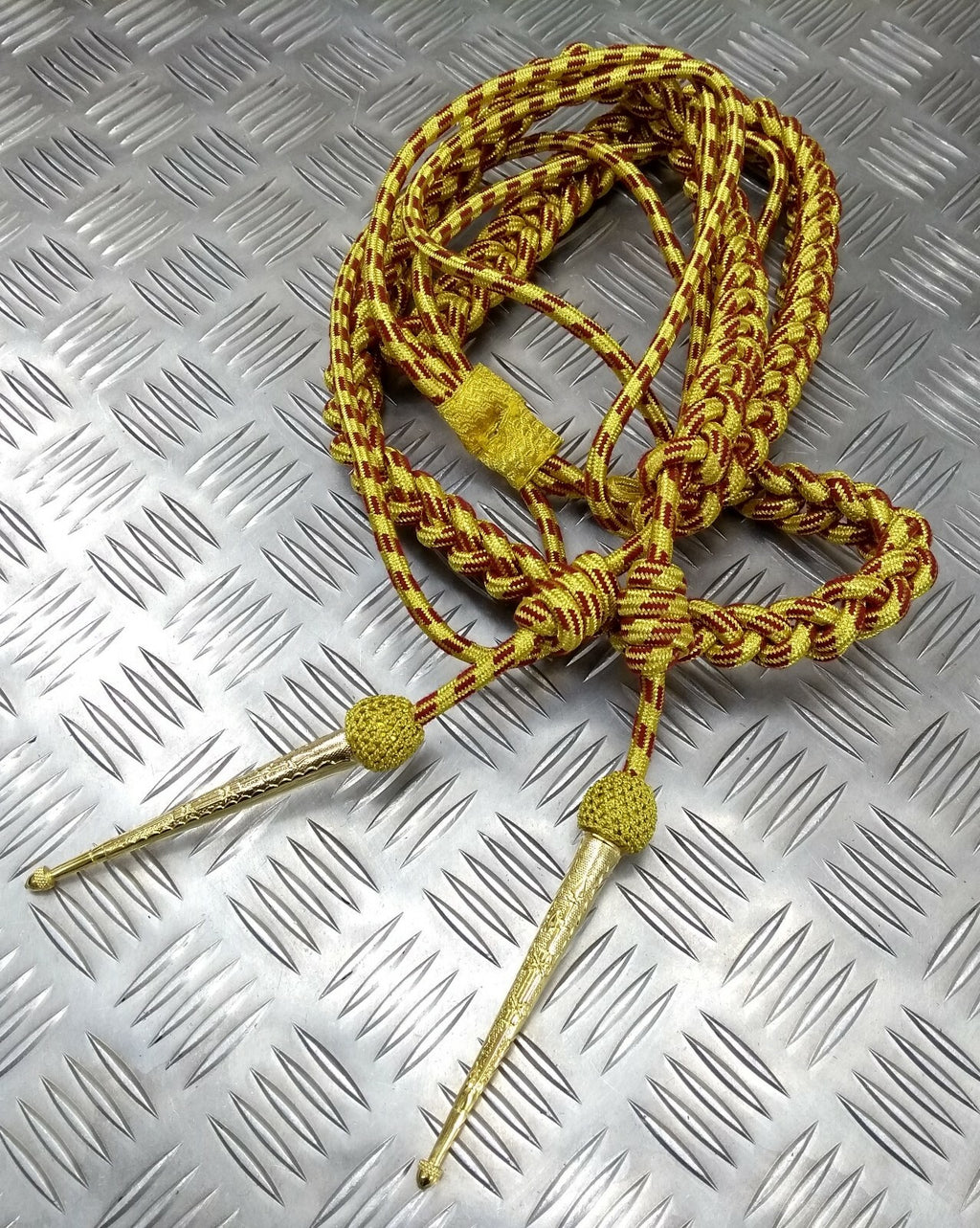 Gold Ceremonial Aiguillette Genuine Issue Senior Field Officer Maroon Fleck
