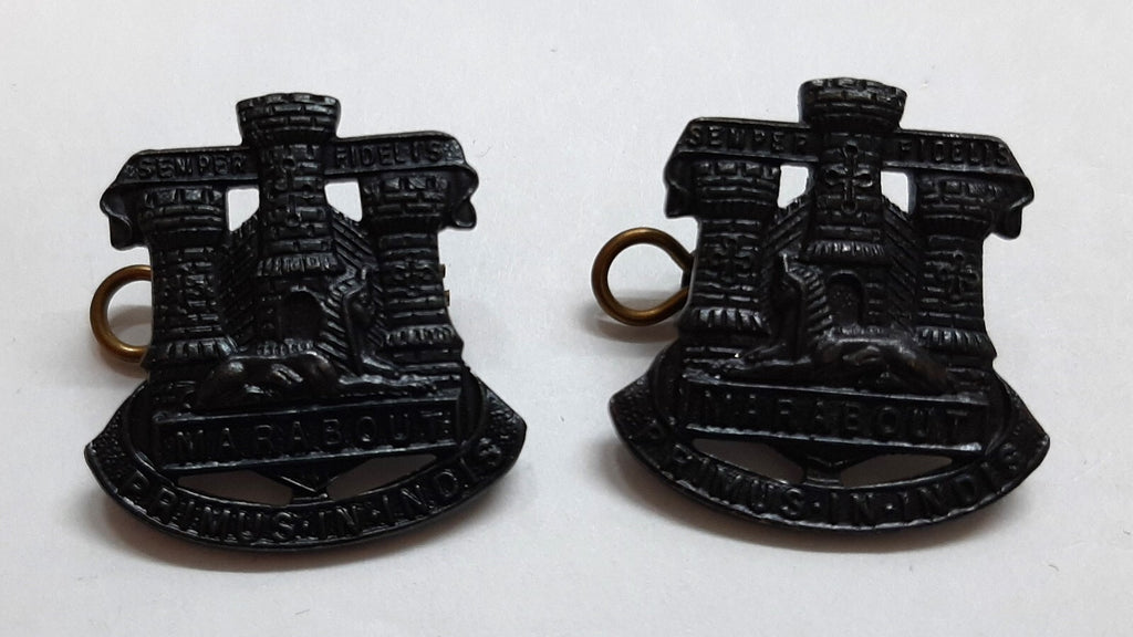 Devonshire & Dorset British Army Officer's Insignia Collar Lapel Badges & Pins