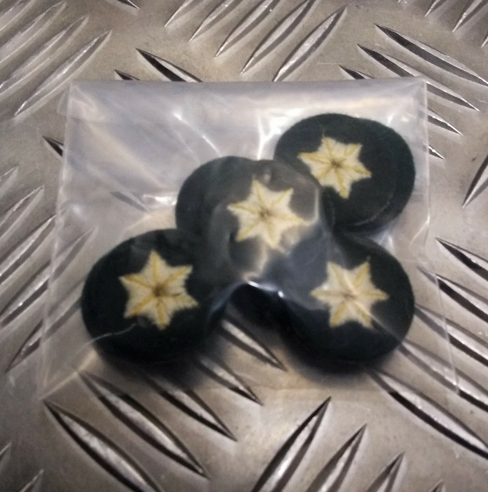 6 Point Star ARMY Style Badges Skills / Rank Sewn on Patch X12 MFST1