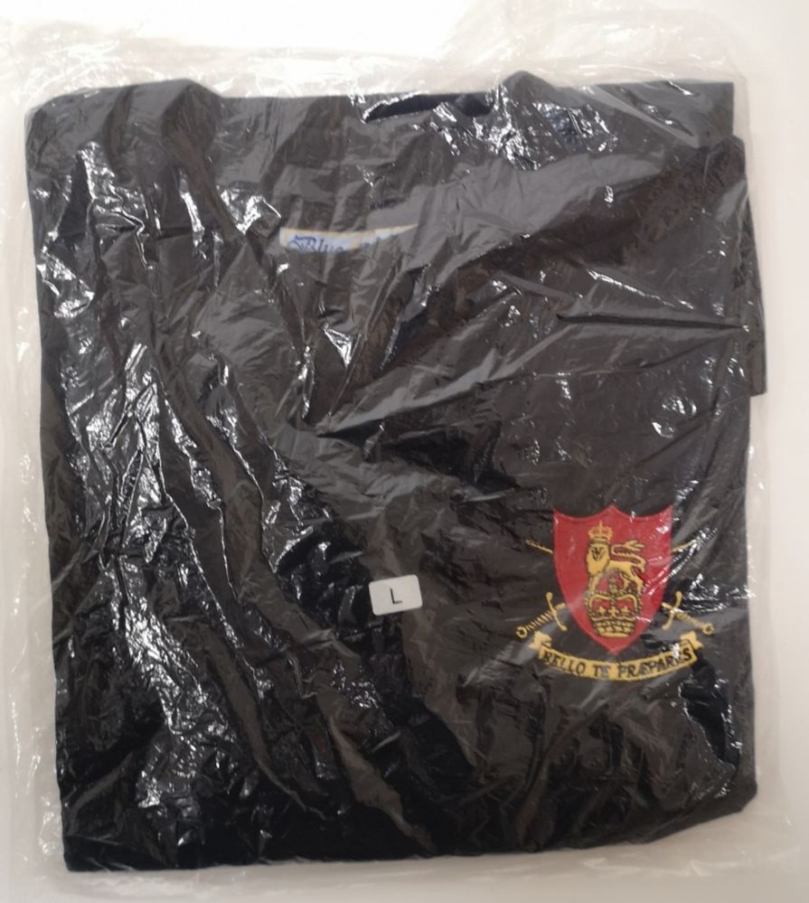 British Army Dark Blue T-shirt with Training Regiment Chest Insignia Blue Max Champion