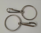 Chrome Snap Hook & Large Split Ring X 2 Genuine British Issue STD249