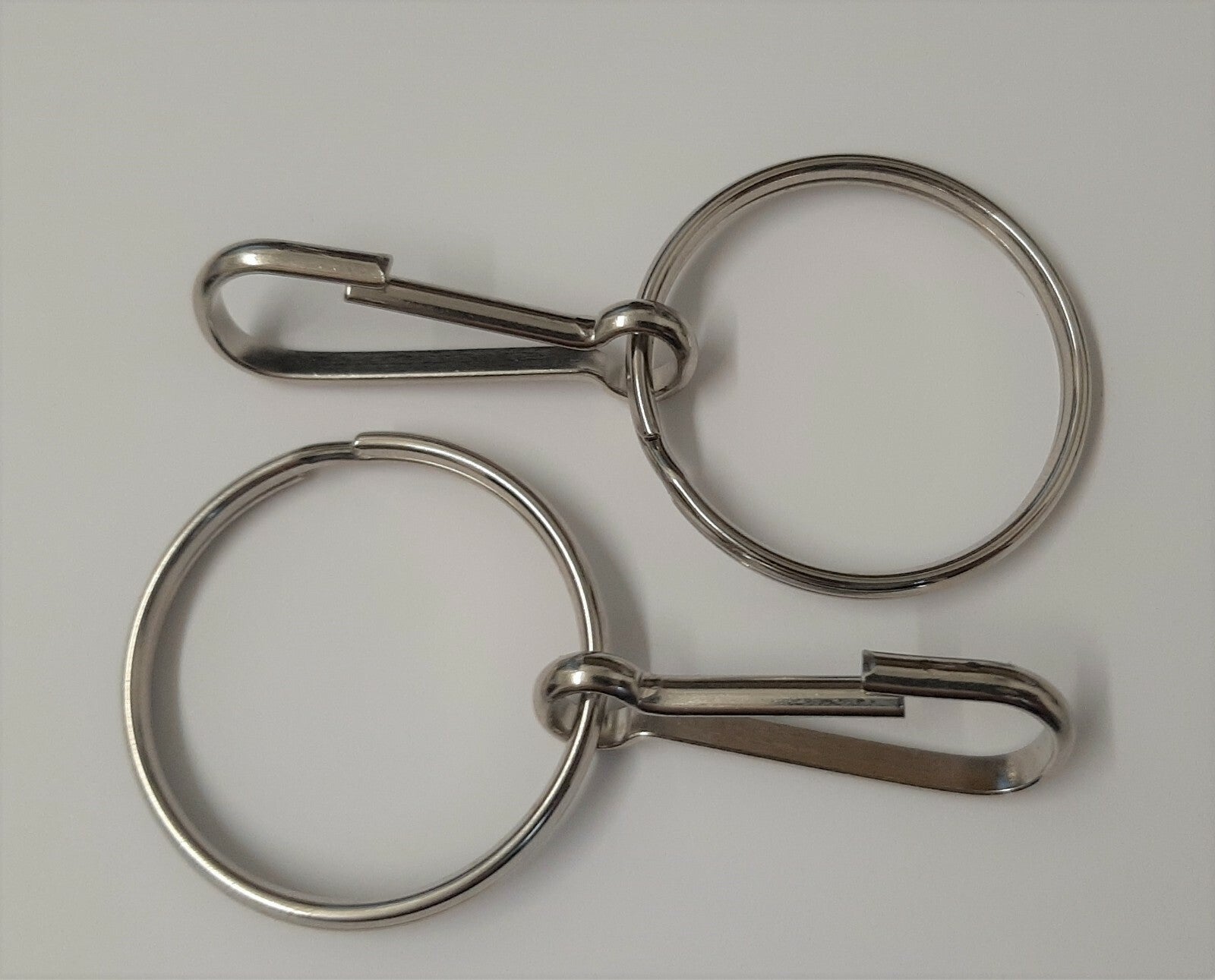 Chrome Snap Hook & Large Split Ring X 2 Genuine British Issue STD249