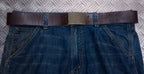 Genuine Vintage Eastern Block Brown Leather Trousers Belt- All Sizes