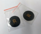 Genuine Issue Reserve Patches Gilt "R" on Black Felt 1 Pair- RAFB1XX