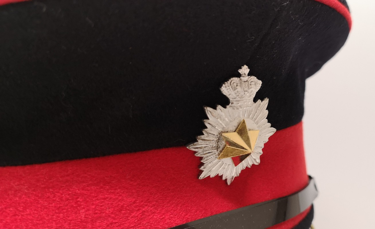 Holland Flora Band Sample Pre-production Cap with Hat Badge & Gold Bar Peak 59cm