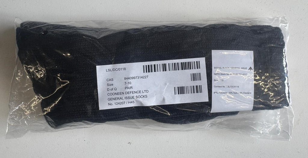 British Army Black General Issue Thick Combat / Commando Socks - NEW