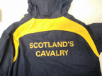 Scotland's Cavalry Blue Yellow Hooded Raincoat/Jacket RSDG Insignia