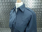 Working Uniform Shirt Blue Grey Female Issue Long Sleeve Radio Loops / Epaulette