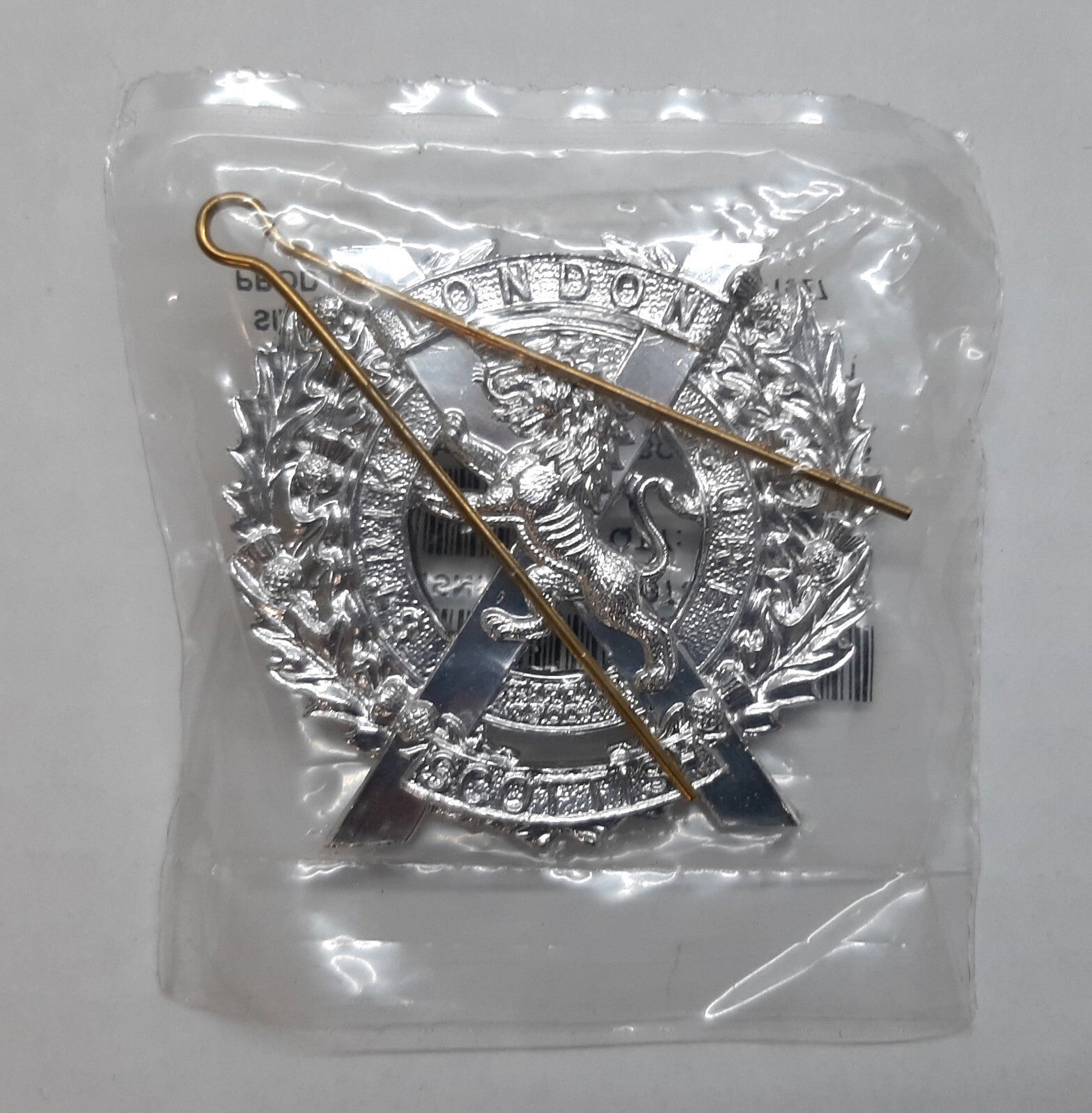 London Scottish Badge for Bonnet Glengarry or Similar Headwear