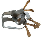 Braces Tri Service British Suspenders Leather Tabs XXL 120cm ALT