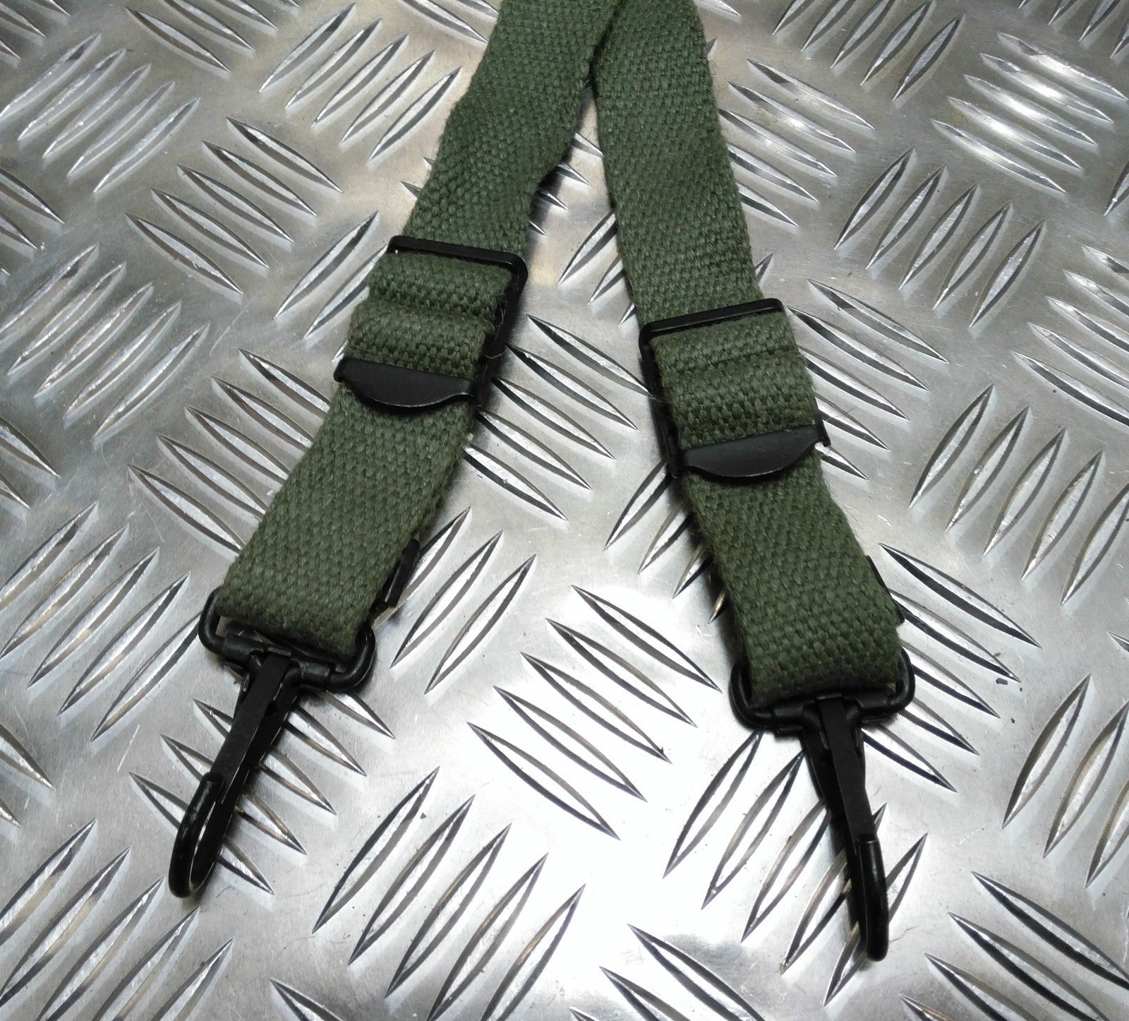 Green Web Yoke / Suspender / Brace 6 Point Strap Genuine Issue- NEW