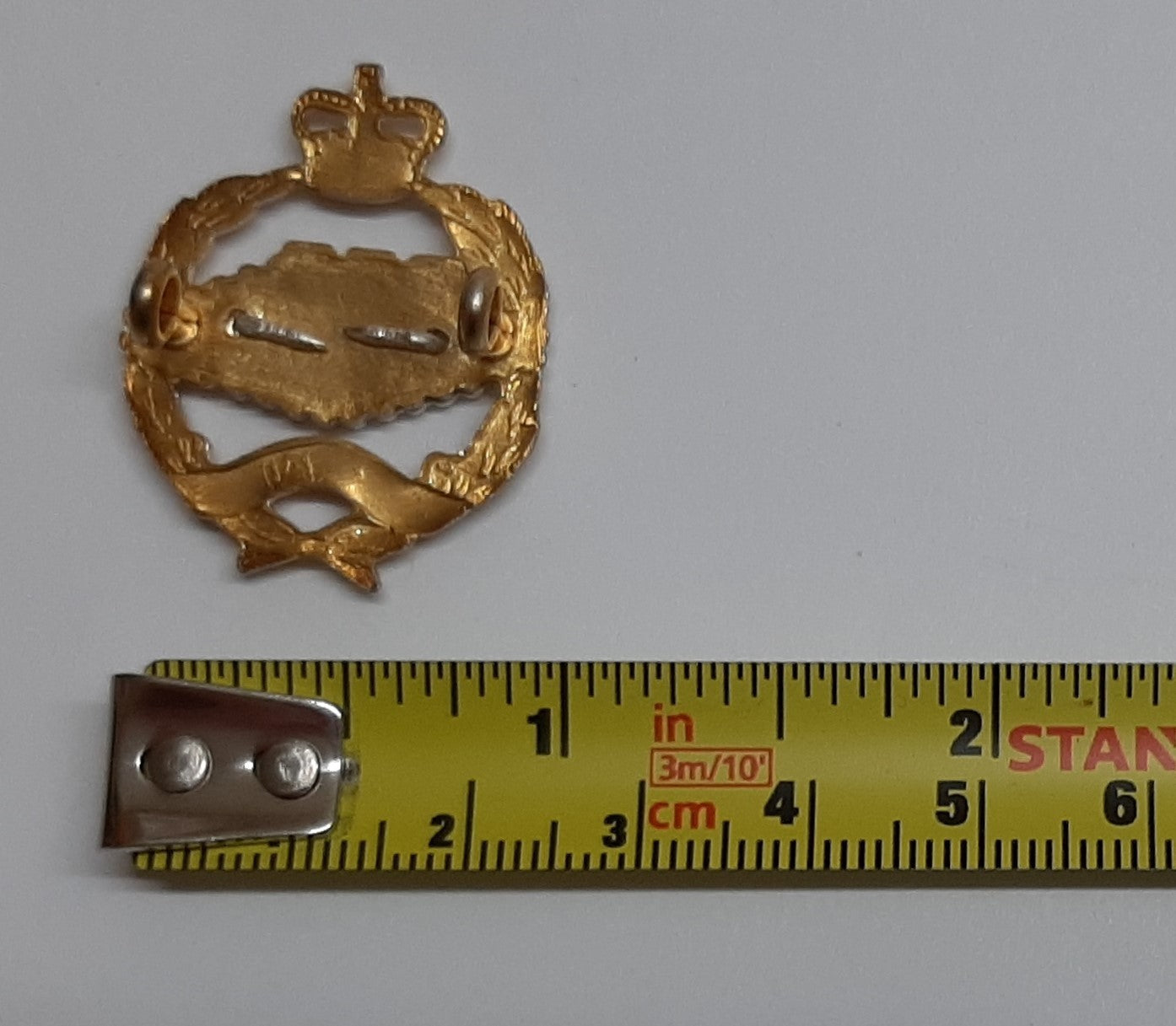RTR Officer's Insignia Badge Royal Army Tank "Fear Naught" Collar Badges 1 Pair