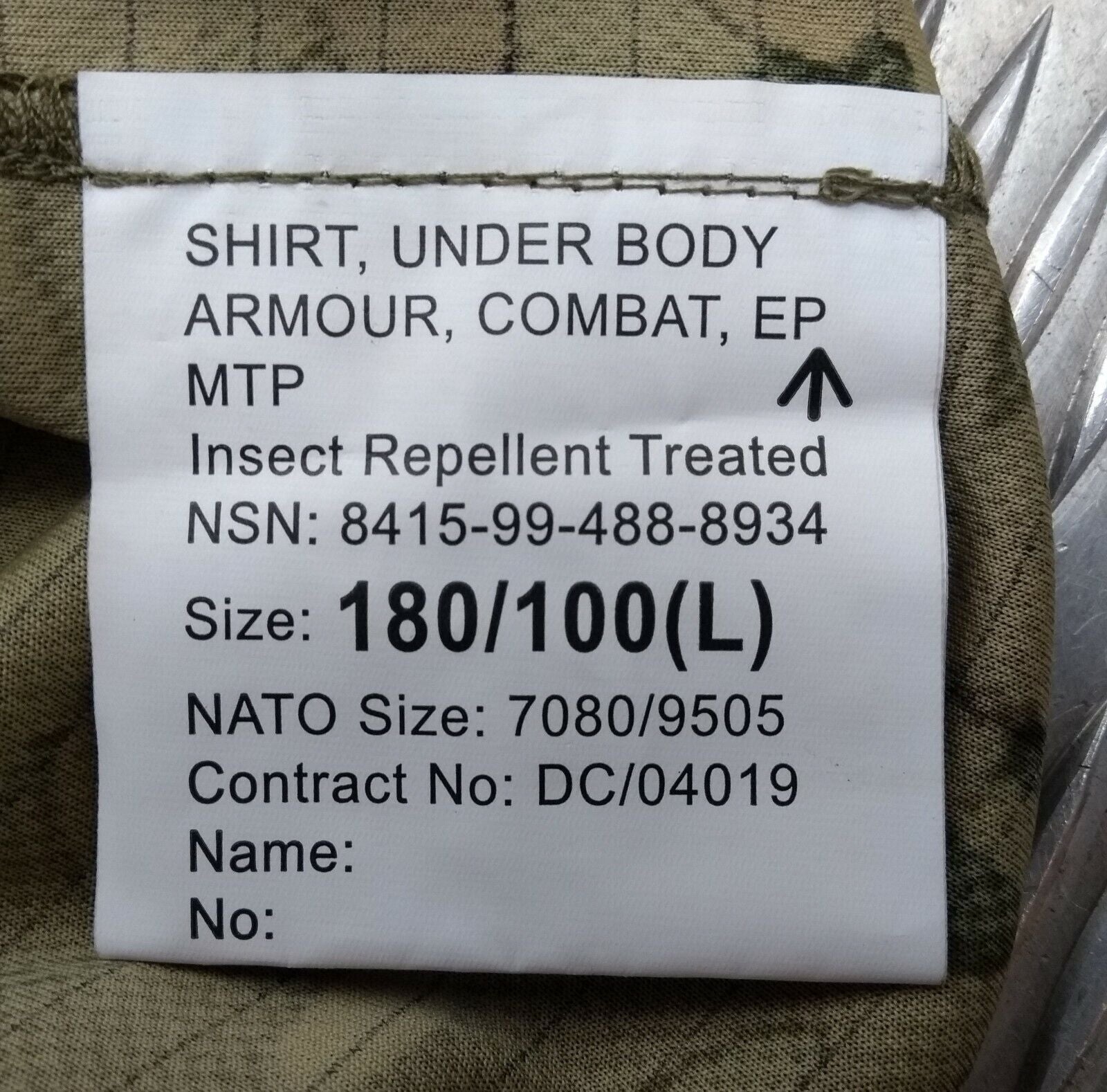 UBAC Under Shirt MTP Camo Army Camouflage PCS Multi-Cam Under Body Protection