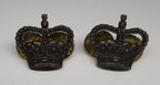 RM Black Crown 1/2" Subdued British Officer Marines Rank Crown Snap Pin 1 Pair