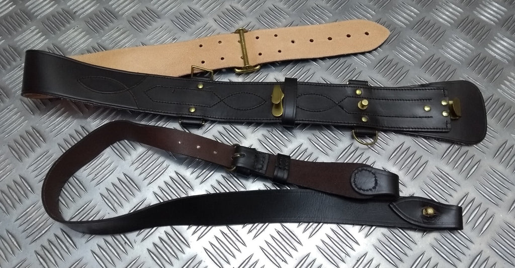Sam Browne Brown Leather Belt & Shoulder Strap British Issue Dress