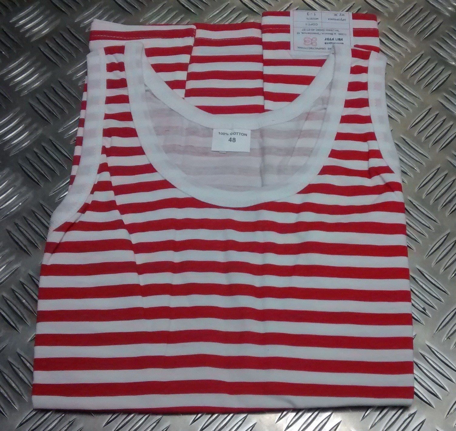 Russian Soviet USSR CCCP Style Stripy Sailors Telnyashka Red Vest All Sizes NEW