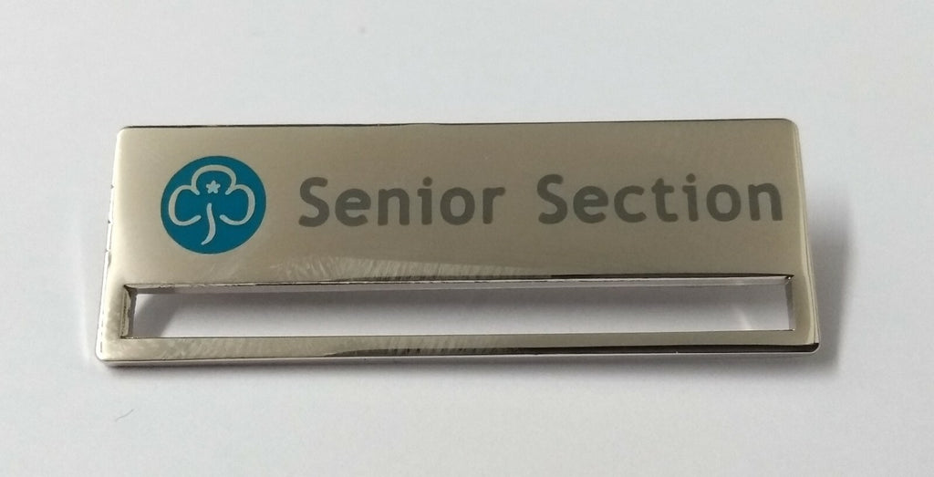 The Girlguiding UK Insignia Hi Sheen Senior Section Metal Pin Clasp Bar X2 GIM38