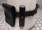 Black PWL Leather 4 piece Duty Belt and Pouches Set