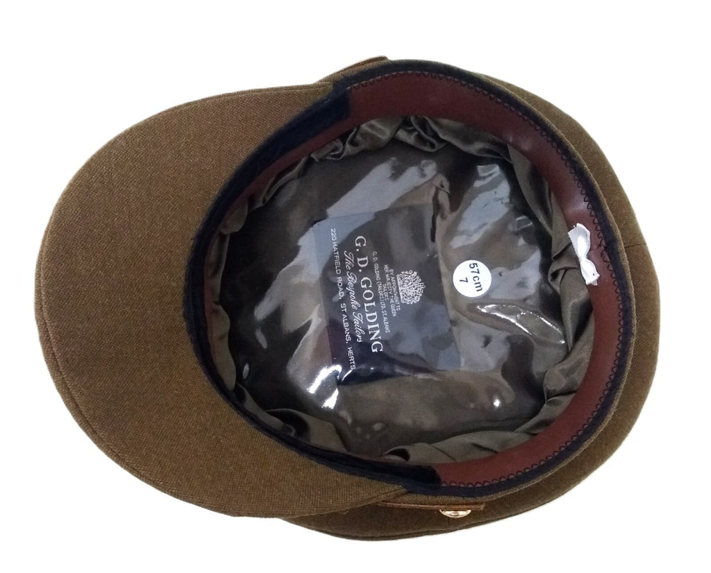 No2 Officers Hat RE British Army Goldings With Insignia & Chin Strap 57cm