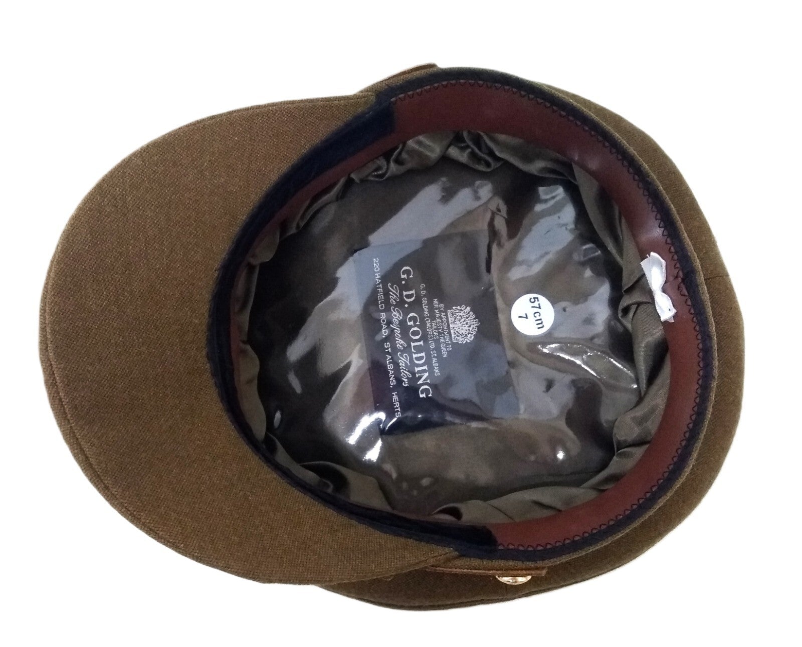 No2 Officers Hat RE British Army Goldings With Insignia & Chin Strap 57cm