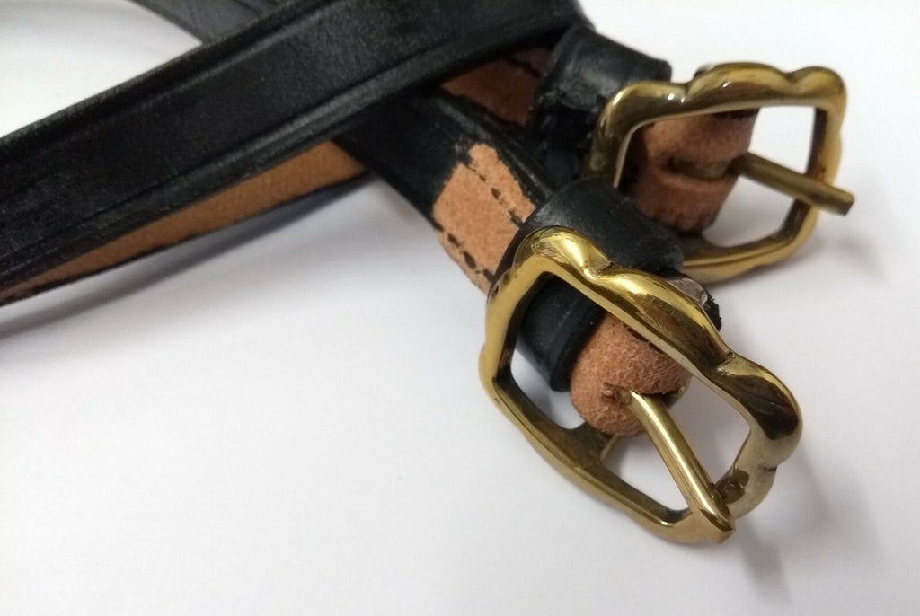 Genuine British Army RHG & H Cav Brass Bridle Twin Crown Buckle Strap