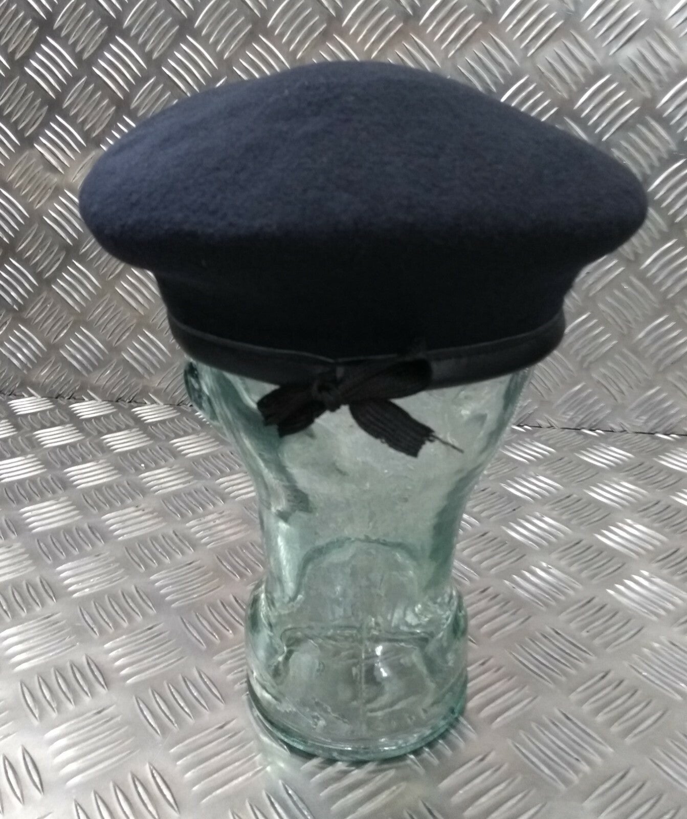 Wool Beret Hobson Navy Blue Size 55cm