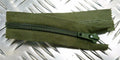 Closed End Green Zip / Zipper Heavy Duty 9" Genuine British Issue