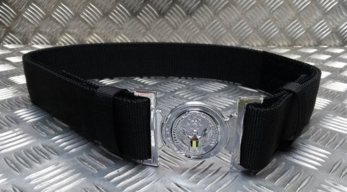 Abu Dhabi Belt Black Nylon With Buckle For Ceremonial & Parade Duties