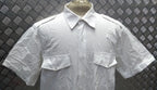 OPG White Uniform Shirt Short Sleeve With Epaulettes Collar 17.5"