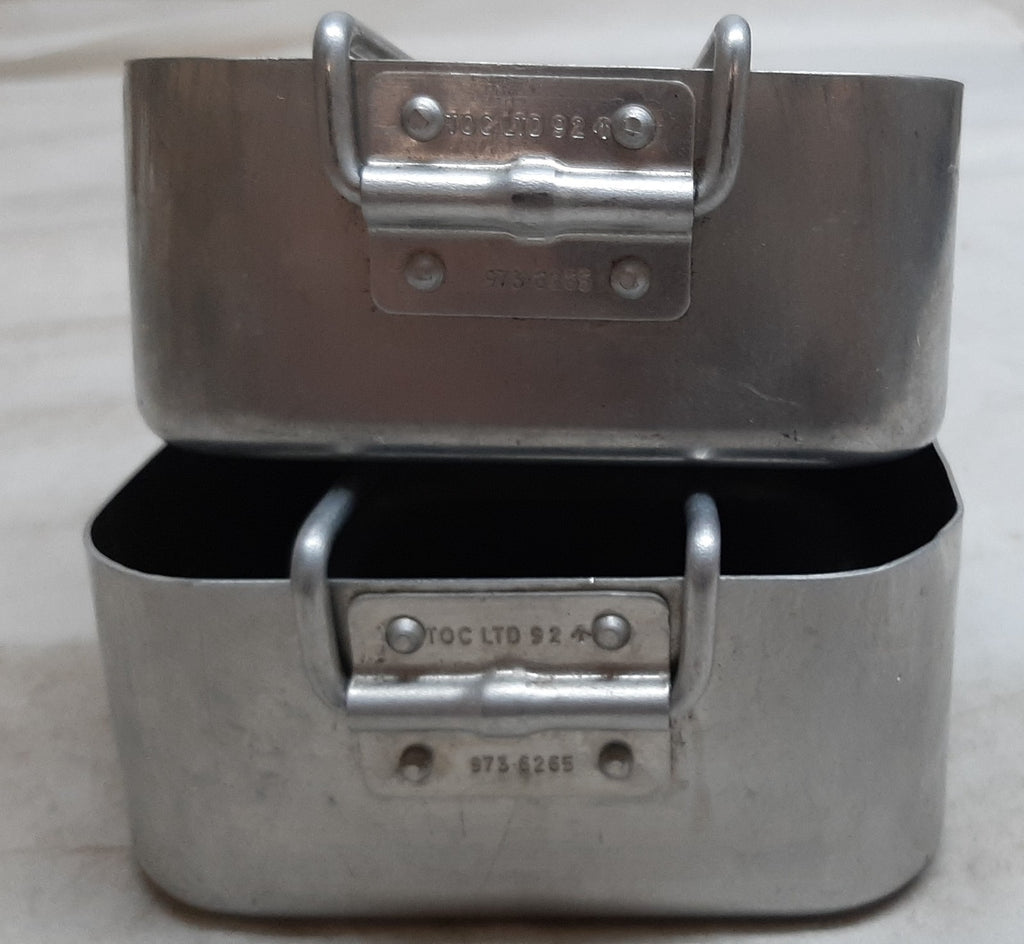 Army Mess Tins Field Cooking Pans British Old Pattern Small and Large