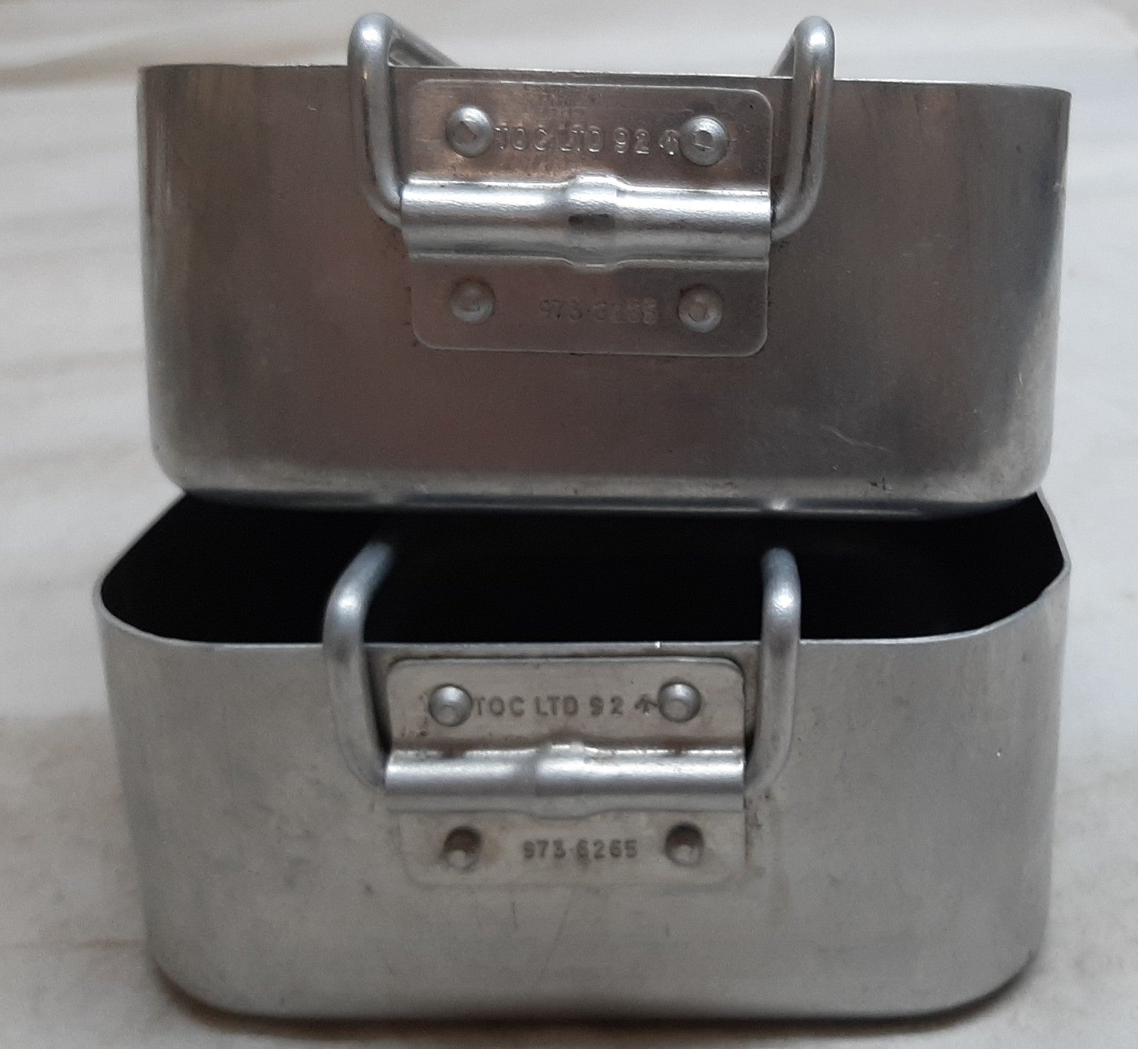 Army Mess Tins Field Cooking Pans British Old Pattern Small and Large
