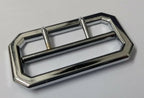 2" Cloth Chrome Belt Buckle British Made for Standard Dress Cloth Belts