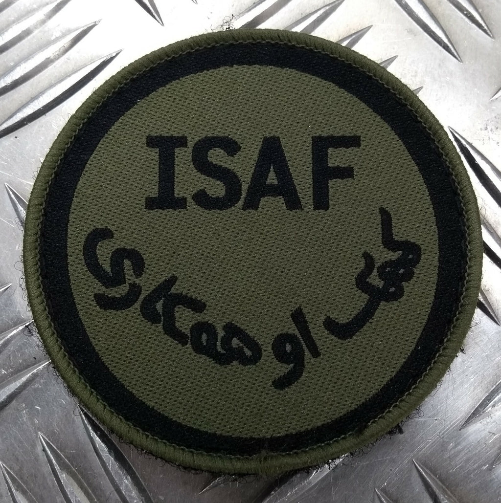 Genuine British ARMY ISAF International Security Assistance Force OD Badge IS2