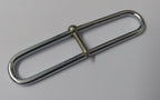 Nickel Plated Parade Belt Prong Slider Adjuster 2 1/2"