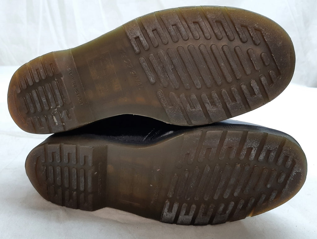 Dr. Martens Shoes Black Airwair Soles DM`s Industrial Full Grain Leather UK 6