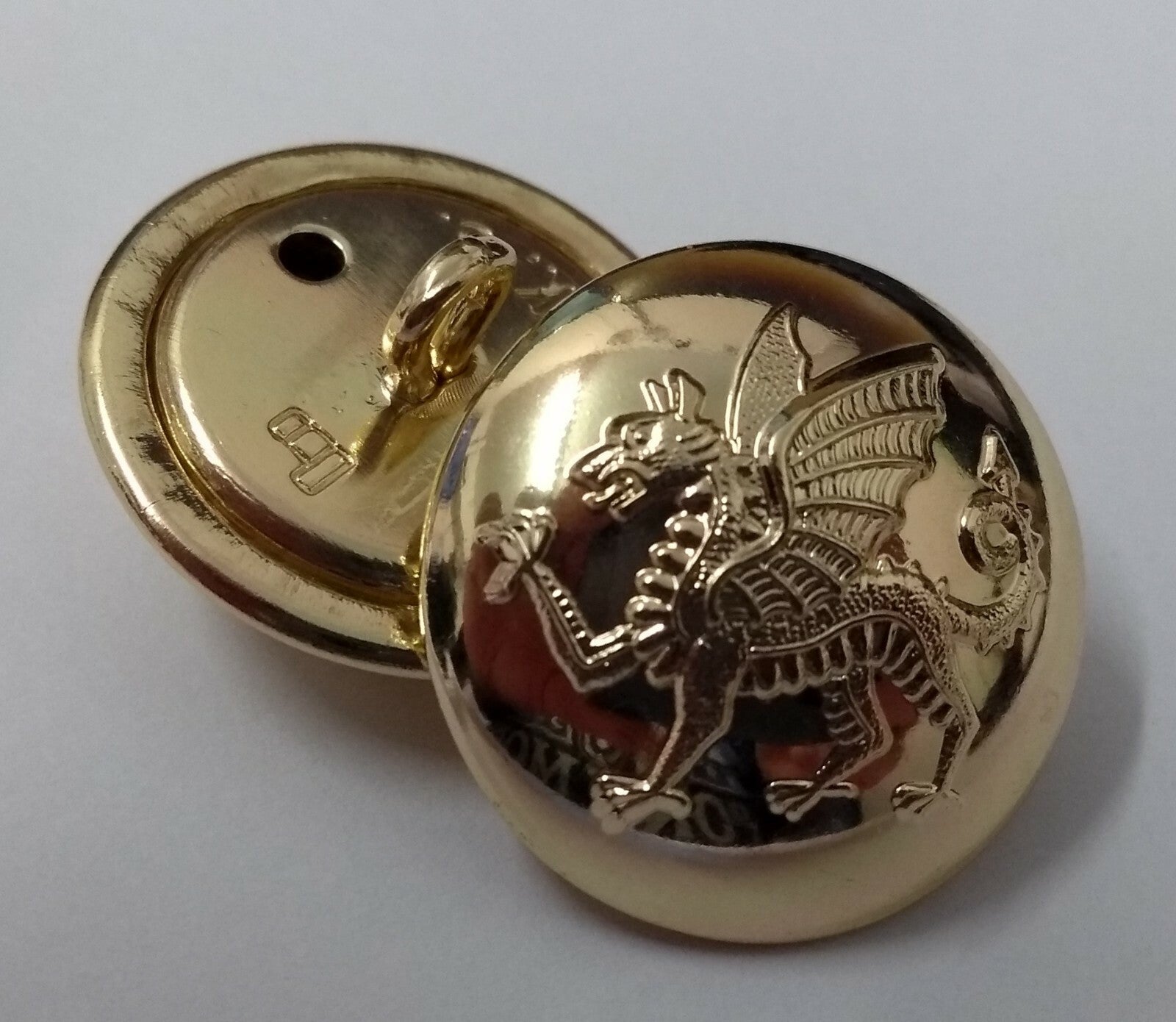 Genuine British Army Issue The Royal Regiment of Wales Dress Buttons 40L NEW