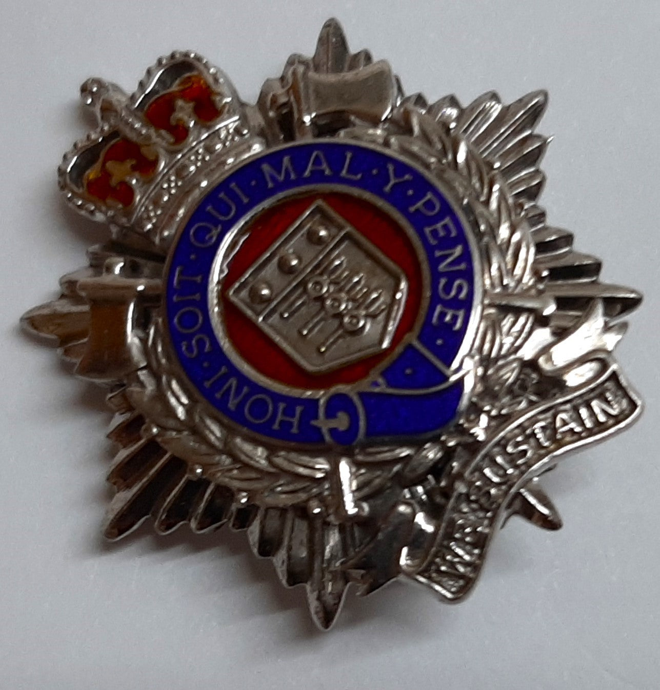 Vintage RLC Insignia Two British Silver Army Collar Badges Royal Logistics Corps