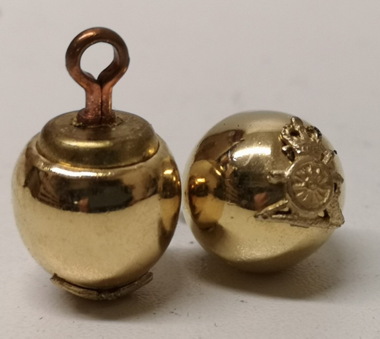 Royal Horse Artillery RHA Full Ball Mounted Ceremonial Buttons 22L