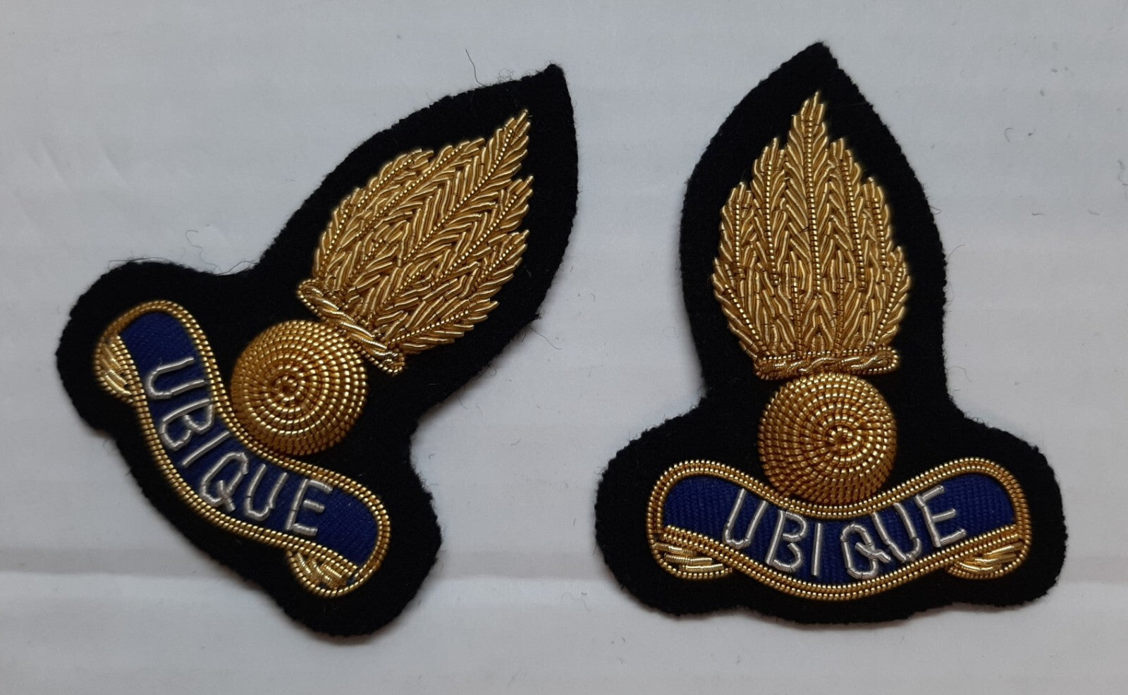 Royal Engineers No1 Badge British Army Black Embroidered OFC Collar Patches