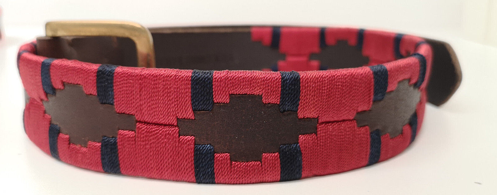 Royal Engineers RE Leather Polo Belt with Brass Buckle British Militaria