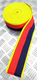 Yellow Blue Red 75mm Stable Belt Material Genuine British Made Unkown Regiment