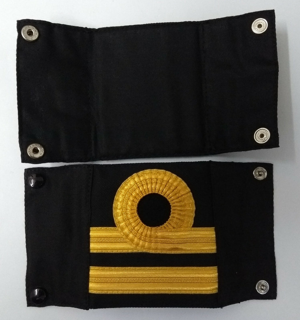 Royal Navy Lieutenant Gold Lace Rank Slides RN Genuine British Issue