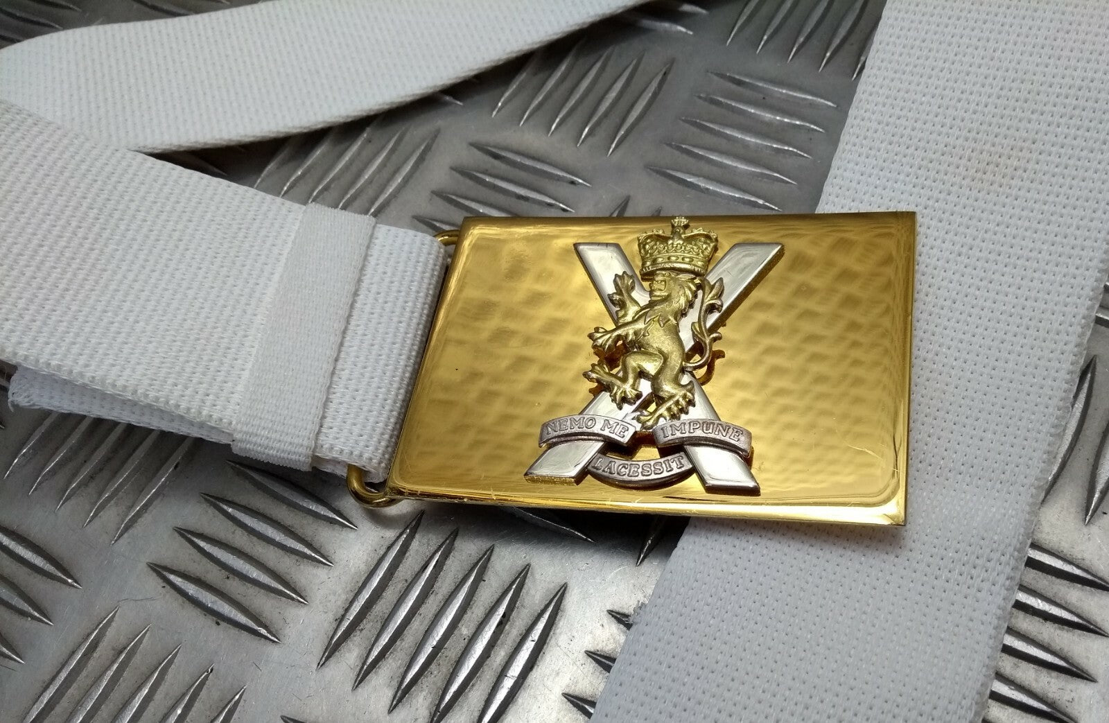Royal Regiment of Scotland RRS Issue White Courlene Parade Belt Max 31"
