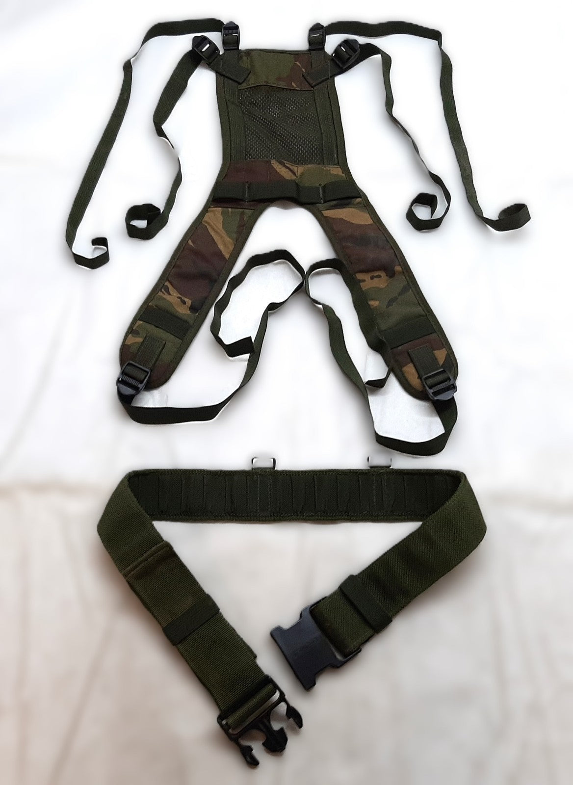 DPM Yoke & OD Green Waist Belt British Army Assault webbing Infrared Reflective