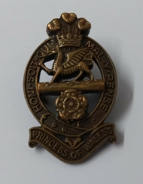 PWRR Bronze Badge For Hats and Berets Princess of Wales Royal Regiment Issue