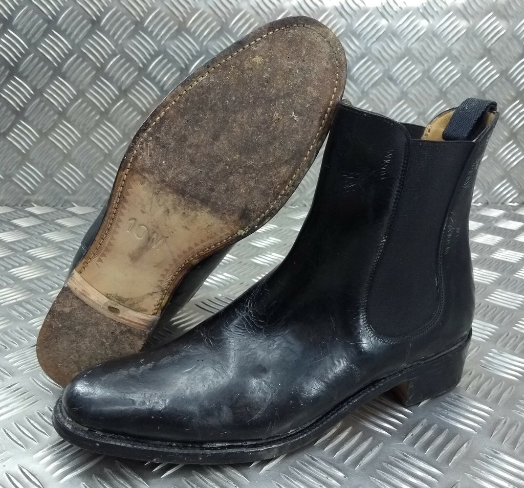 Genuine British Officers Chelsea Boots Black Leather Ceremonial Parade