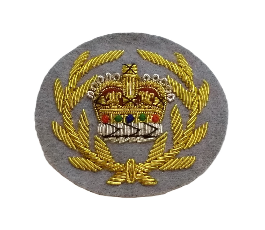 Mess Kit Badge RQMS Grebe Grey British Hand Embroidered Insignia Patch