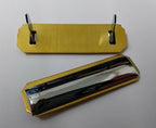 Genuine British Made Chrome Officers Rank Bars With Brass Plates x 2 NEW